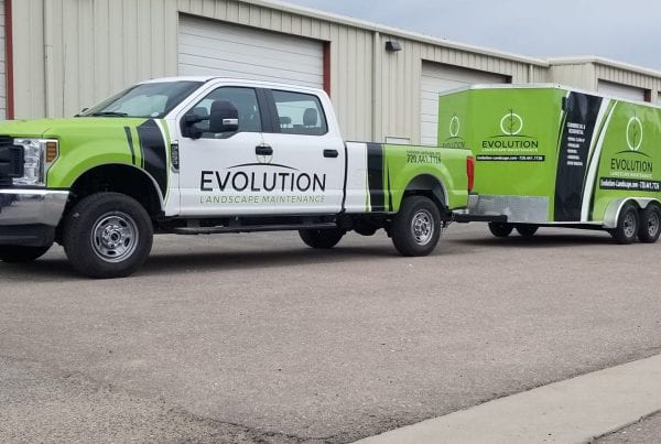 landscaping company car wrap advertising